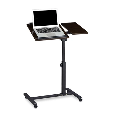 mark laptop tartó asztal fekete színben egy nagyobb méretű notebokkal használatra készen