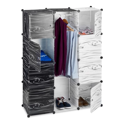 HOLZ Gardróbszekrény, 9 Tároló Rekesszel