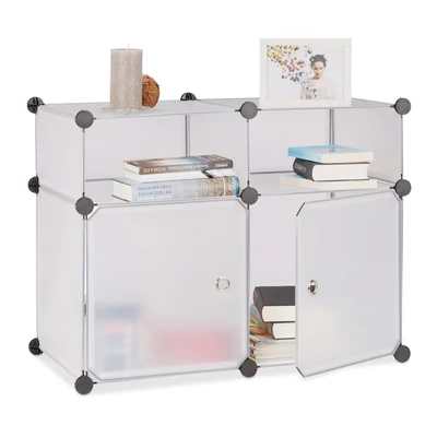 LACY Gardróbszekrény, 4 tároló rekesszel