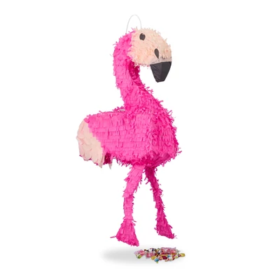 Rózsaszín Flamingó Pinata fehér háttéren