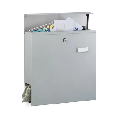 MELVIN Rozsdamentes Acél Postaláda Újságtartóval