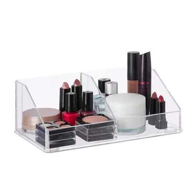 Letta két fakkos kozmetika és smink tároló illetve rendszerező sminkkészlettel