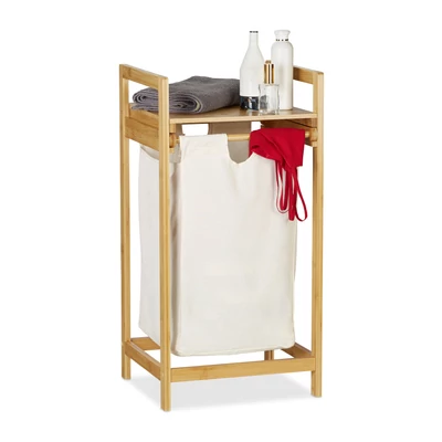 Milly bambusz szennyestartó kivehető textil szennyeszsákkal lecsukható tetővel