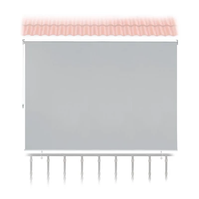 HAFNOK Kültéri Függőleges Napellenző, Terasz Árnyékoló Roló 140 x 180 cm