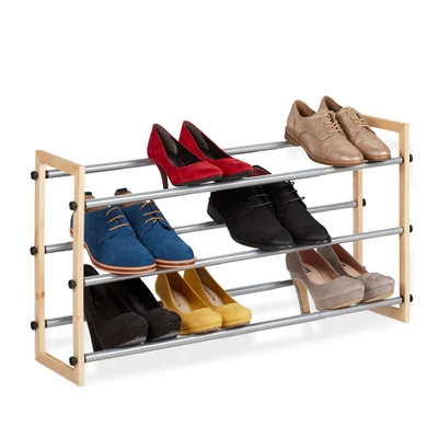 Olda 3 emeletes állítható széleségű cipőtároló és cipőtartó állvány