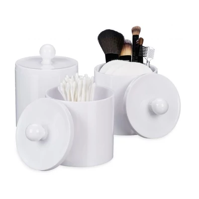 3 darabos szett vattakorong és fültisztító pálcika tárolására