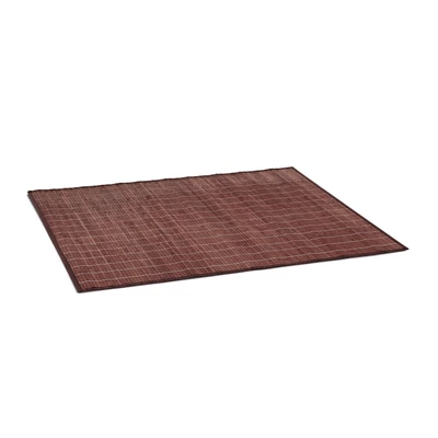 Fuji bambusz fürdőszoba szőnyeg sötétbarna színben 100 x 80 cm méretben