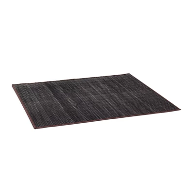 Fekete színű bambusz fürdőszoba szőnyeg 80 x 100 cm-es méretben