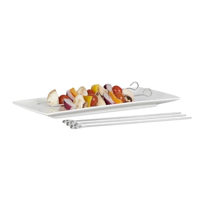 Saslik Grill Nyárs 10 db-os Szett Rozsdamentes Acél