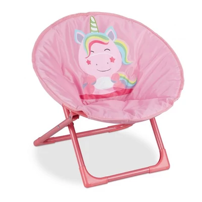 Egyszarvú mintás gyerek összecsukható szék és fotel pink színben
