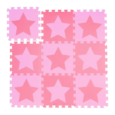 Csillag Mintás Habszivacs Puzzle Szőnyeg Gyerekeknek