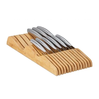 XXL méretű Hokiro késtartó blokk bambuszból rengeteg késnek elegendő hellyel