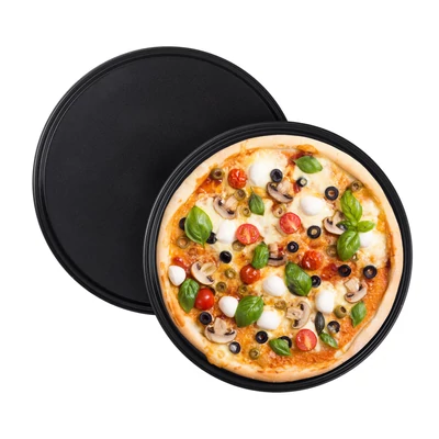 2 db-os teli pizzasütő tálca pizzatálca szett
