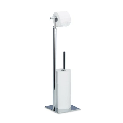 Pagnoni magasfényű acél Álló Wc papír és póttekercs tartó garnitúra minimal design
