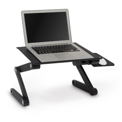Lappi asztali laptop és notebook tartó fekete színben aluminiumból 