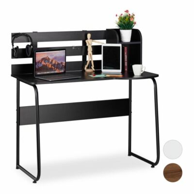 Hogan íróasztal modern kialakításban hátfallal és több polccal felszerelve