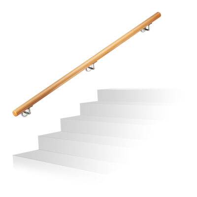 Fali lépcsőkorlát bükkfából 1,5 méter hosszú verzióban