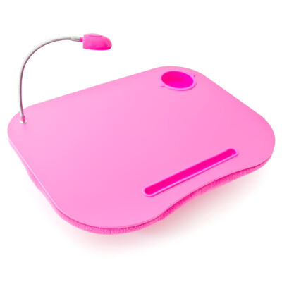 Pink laptop és tablet tartó párna Led lámpával és pohártartóval felszerelve