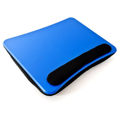 Lan Laptop és tablet tartó kék színben fekete kézpihentetővel