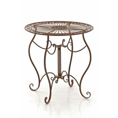 indra kerti asztal kerek kivitelben acél vázszerkezettel balkonon és erkélyen is használható