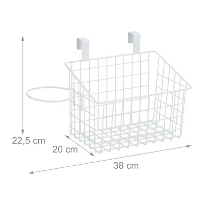 GARBIT Ajtóra Akasztható Kosár és Konyharuha Tartó, 4 Színben