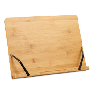 Rivka bambusz könyv és szakácskönyv tartó állvány fém karokkal üresen