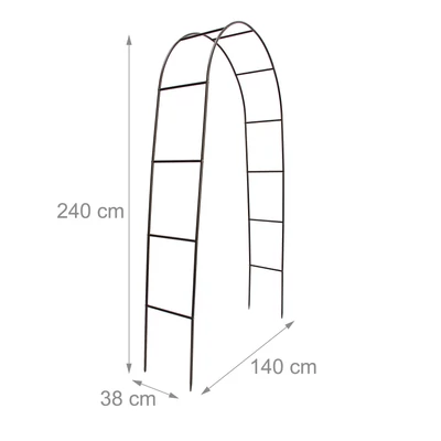 Erősített anyagú rózsafuttató kapu és keret 240 cm magasságú