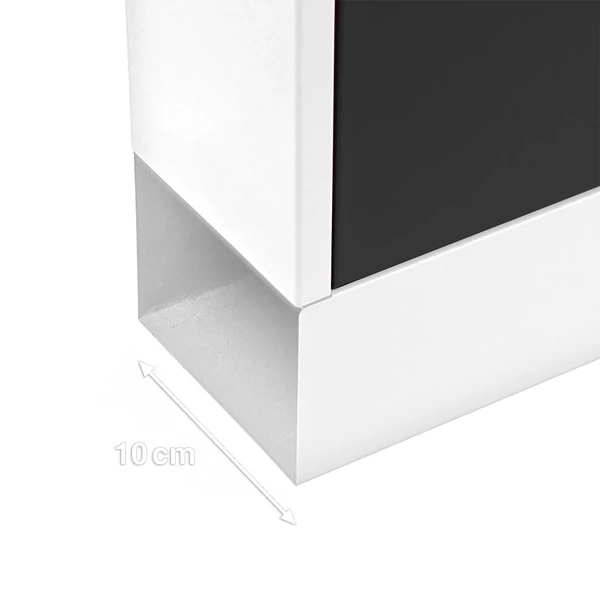 Kültéri acél színes postaláda alsó újság- és szórólap tartó rekesszel