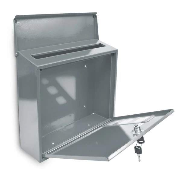 Tana kültéri postaláda ezüst színben kerítésre és falra szerelhető kivitelben