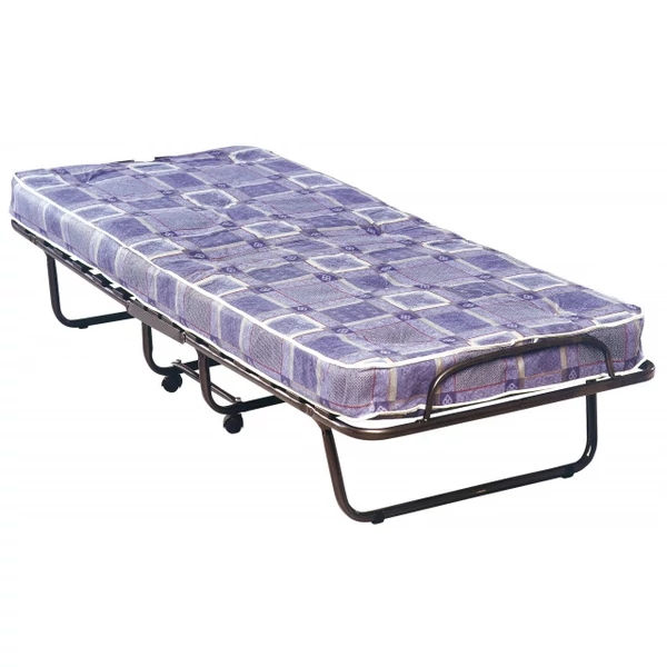 Összecsukható vendégágy és pótágy vastag matraccal görgős lábakkal