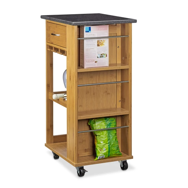 Alfred L bambusz zsúrkocsi oldalsó tárolórészei