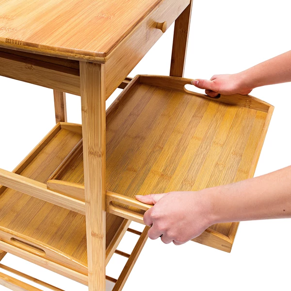 James L bambusz zsúrkocsi kivehető ágytálcával