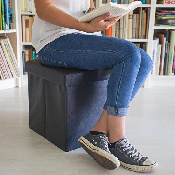 Holly Összecsukható Műbőr Ülőke, Puff, 8 Választható Színben