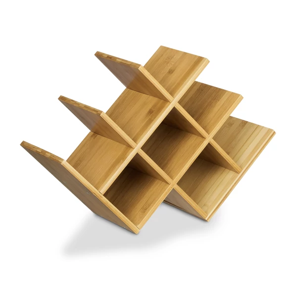 Lian bambusz önálló asztali bortartó üresen