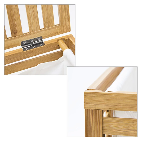 BEVERLY Bambusz Szennyestartó