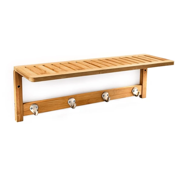 emily 4 akasztós törölközőtartó és fürdőszobai polc falra szerelhető