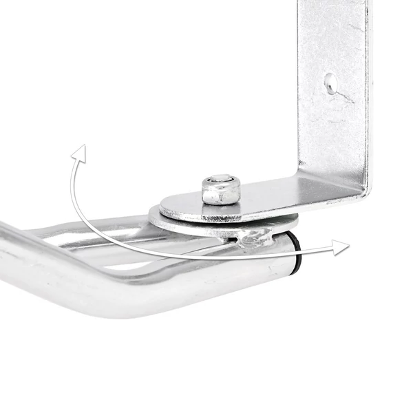 falra szerelhető két irányban is elforgatható kerékpártároló és biciklitároló