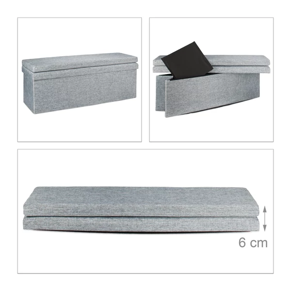 LAMMERT Összecsukható Puff, Ülőke Háttámlával 