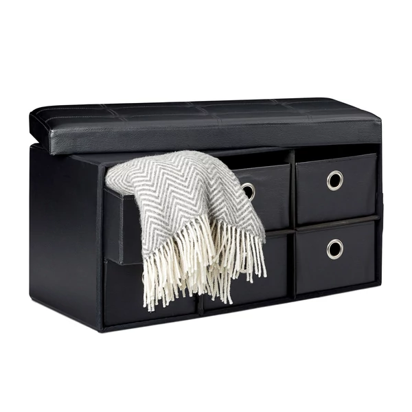 Nadja összecsukható tárolós puff hat darab kihúzható fiókkal 