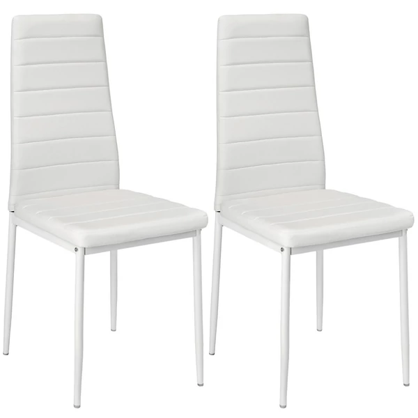 Fehér színű műbőr kárpitozású olcsó kelly étkezőszék