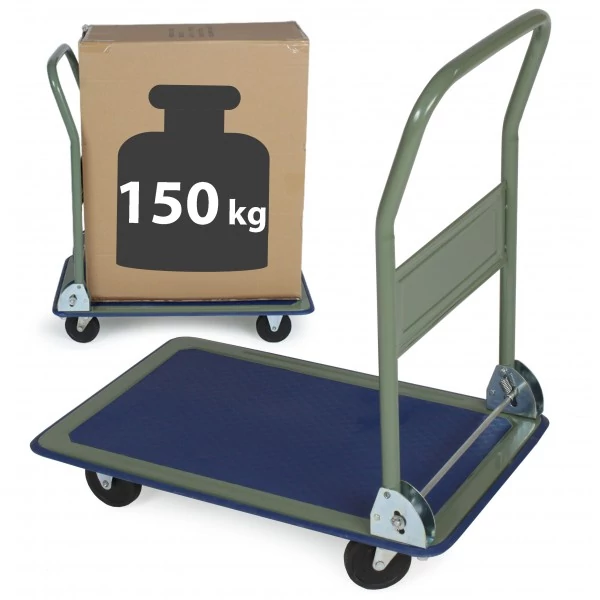 150kg-ig terhelhető kék kézikocsi és szállítókocsi
