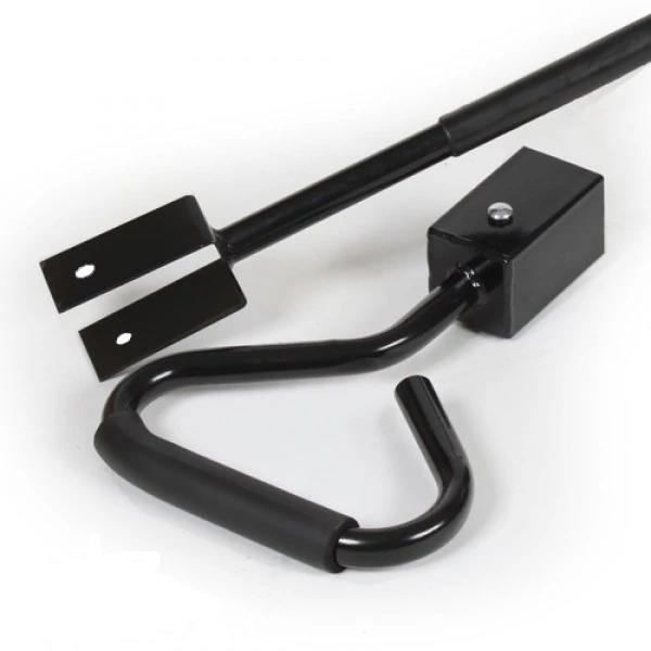 szállítókocsi forgatható csuklós csatlakozója fekete színben acélból