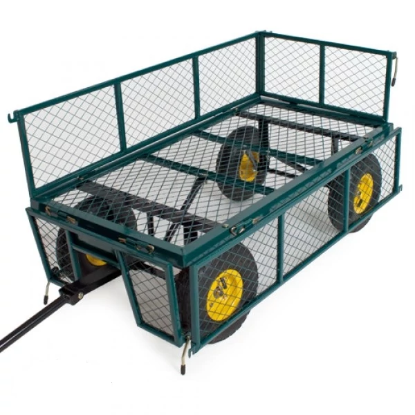 lehajtható oldalfalú nagy teherbírású kézikocsi és szállítókocsi acél rakodófelülettel