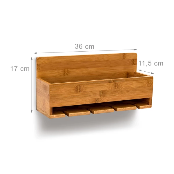 Selona fali borospohár és palacktartó bambuszból méretezett katalógusképen