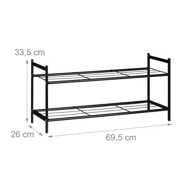 SANDRA Fém Cipőtartó 2 szintes, 5 Választható Színben