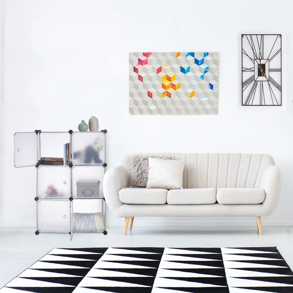 ELLIN Gardróbszekrény, 6 tároló rekesszel