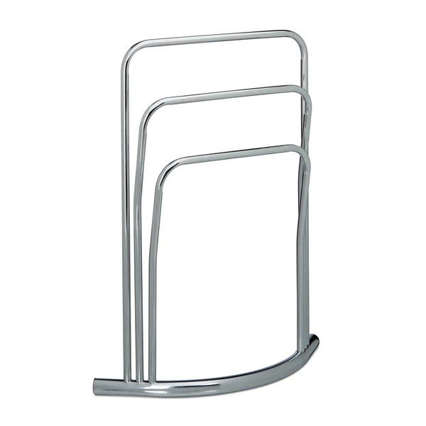 Curvy töröközőtartó állvány krómozott acélból háttér nélkül
