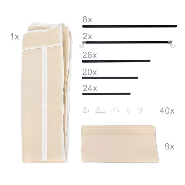 VALENTIN XXL Összecsukható Gardróbszekrény