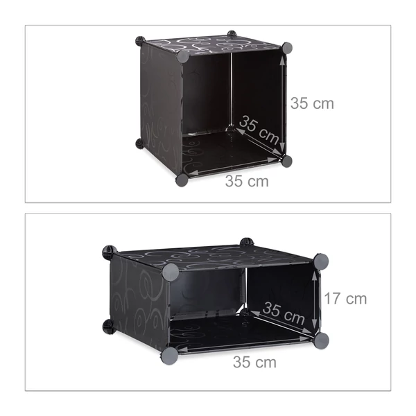 LACY XXL Gardróbszekrény, 18 Tároló Rekesszel