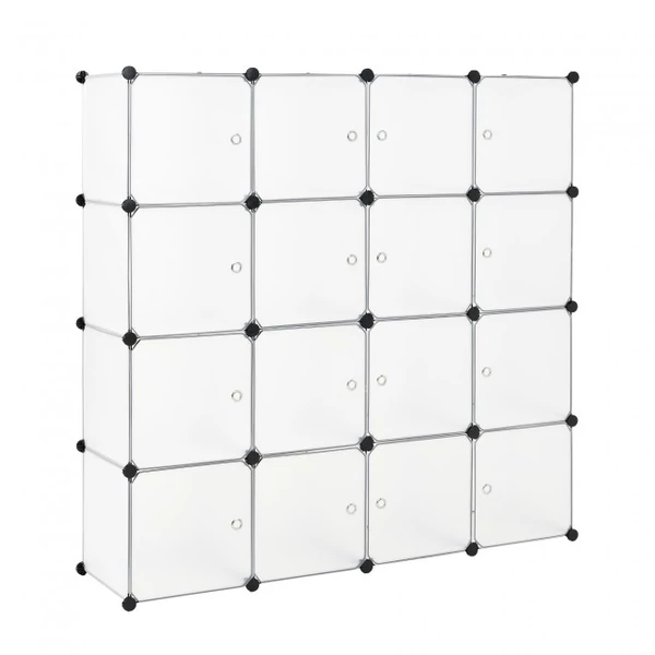 ELLIN Gardróbszekrény, 16 tároló rekesszel